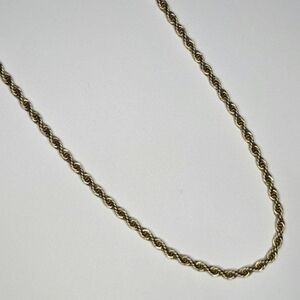 Vintage Twisted Rope Golden Tone Chain Unsigned 30"